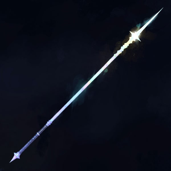 The Lance of the Sundered Star, a Draw Steel weapon crackling with celestial energy