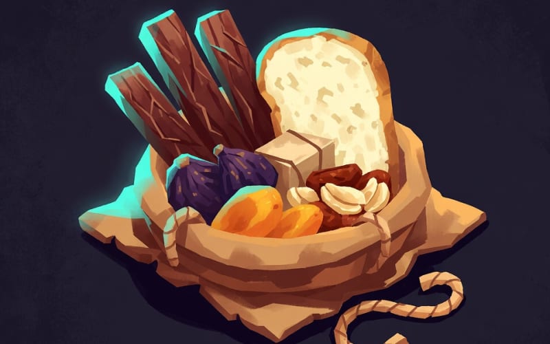 A pack of adventuring rations