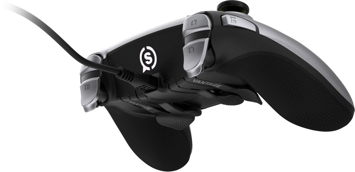 Back of the controller showing the cable