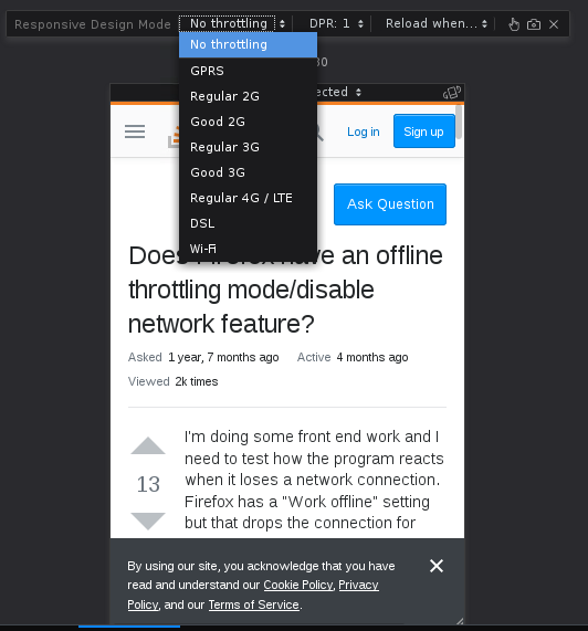 Firefox Responsive Design Mode