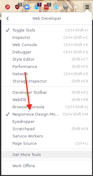 Firefox Webdev Menu