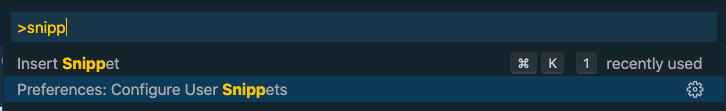 configure user snippets
