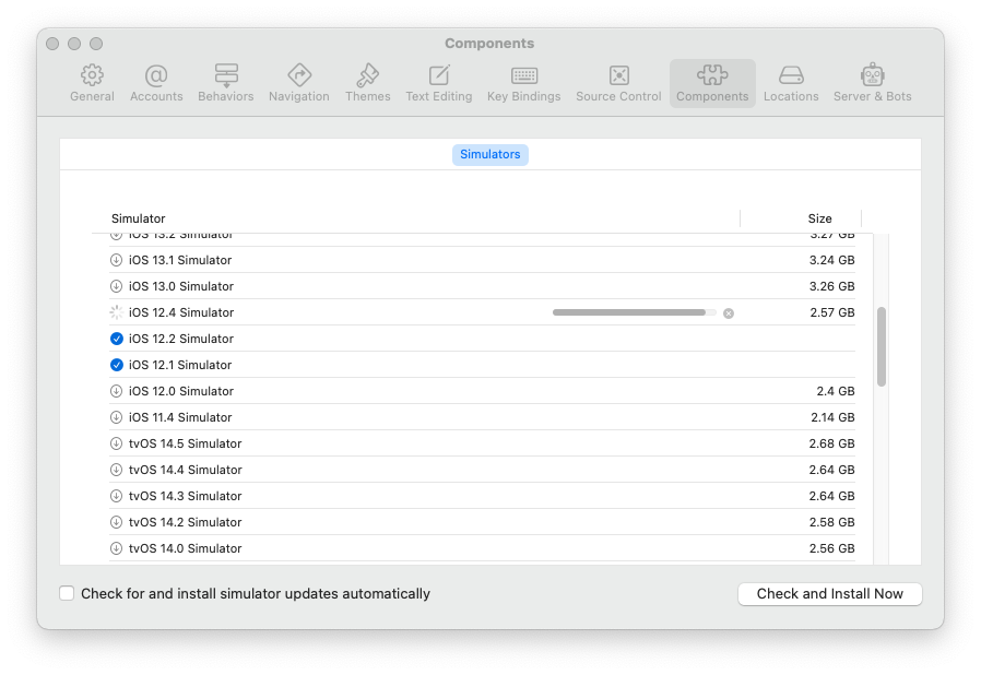 xcode-components-simulators