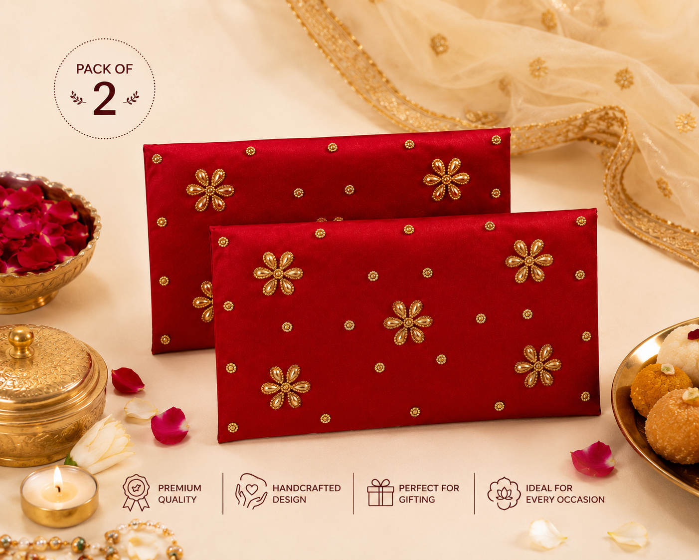 Ruby Bloom Gift Envelope (Pack of 2) 2
