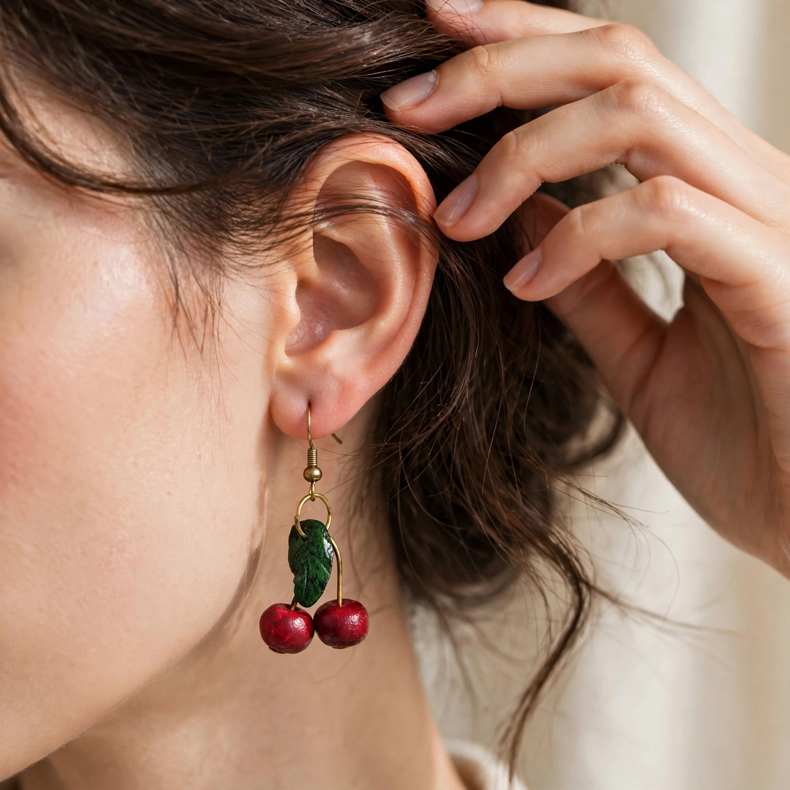 🍒 Cherry Charm Handmade Earrings 3
