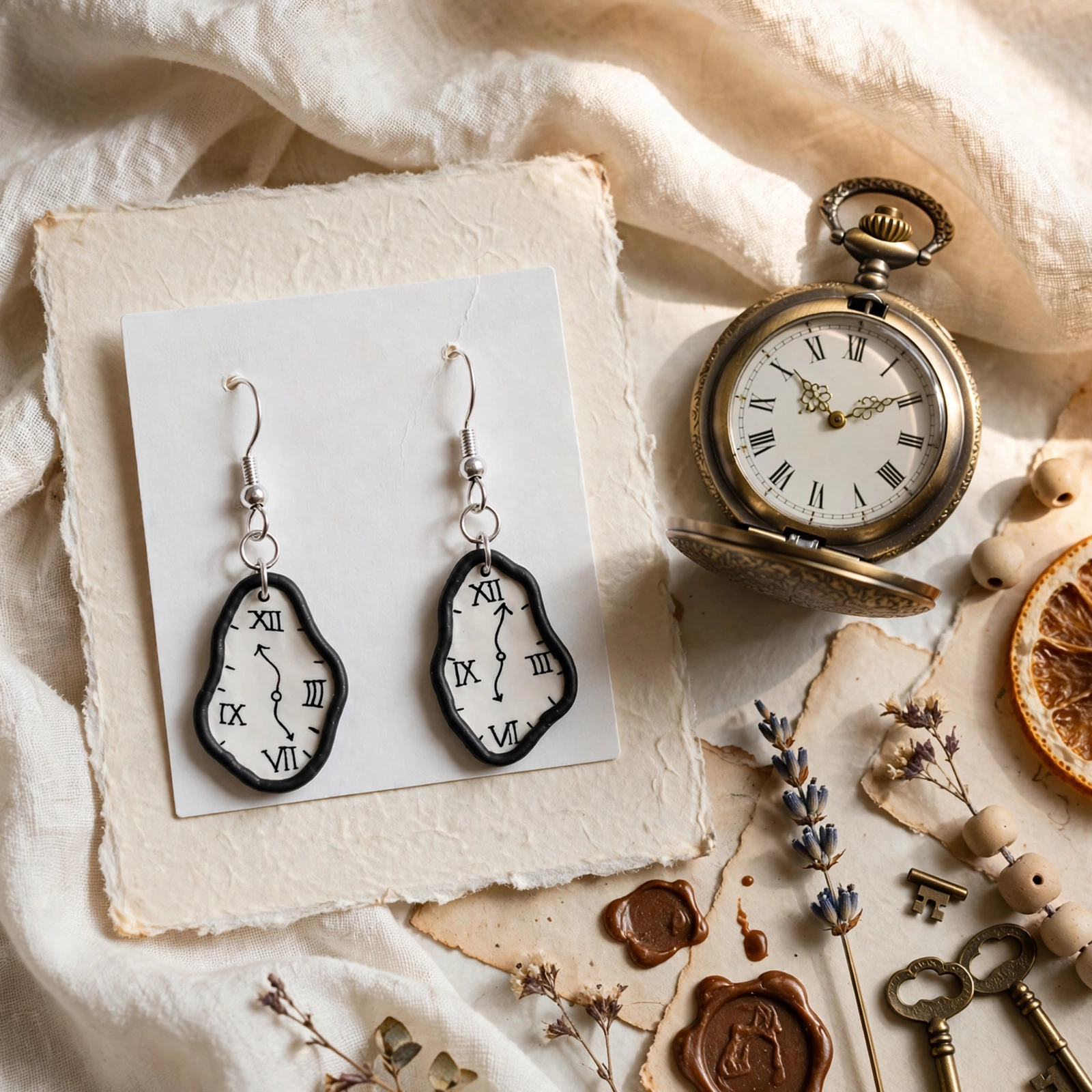 ⏳ Melted Time Handmade Clay Earrings 2