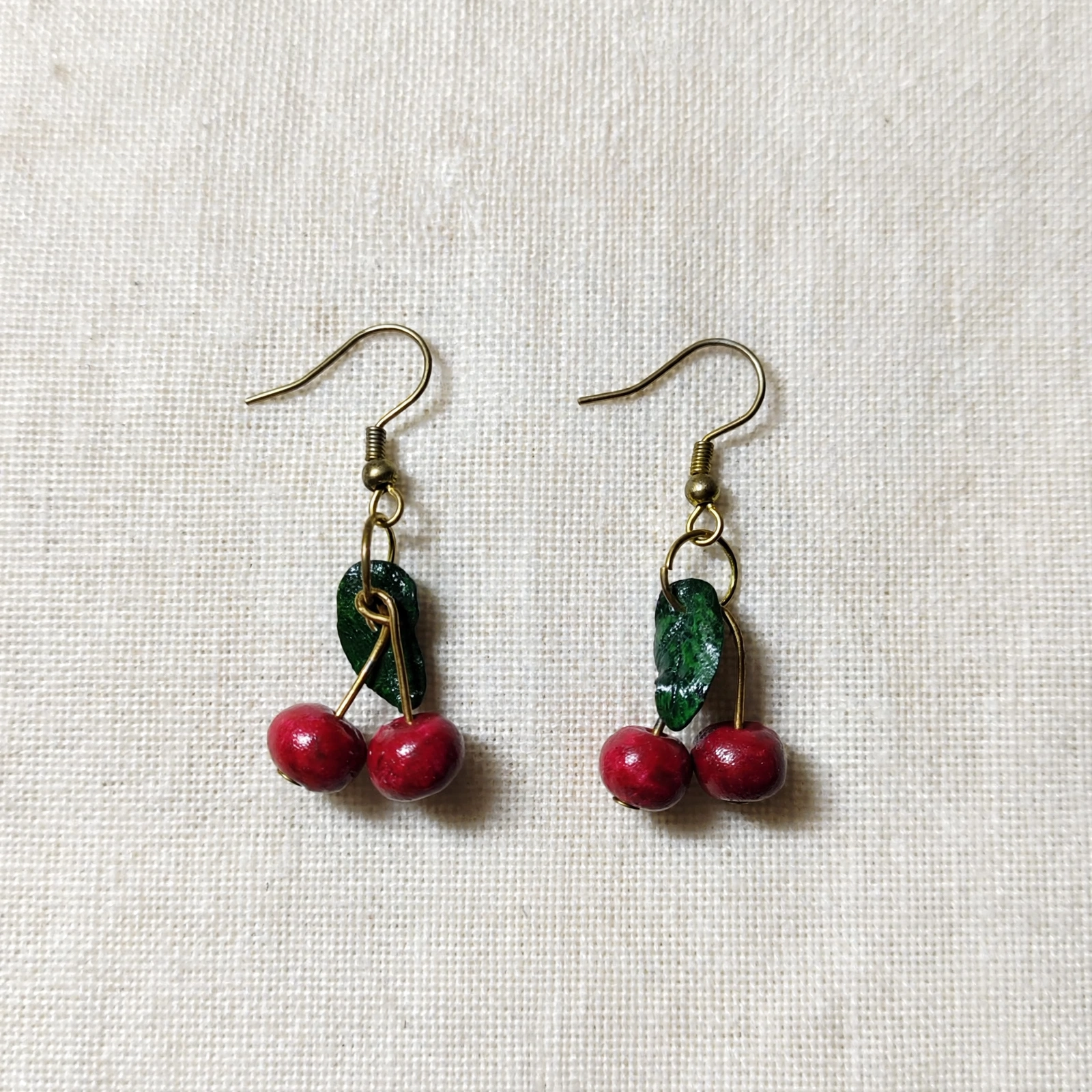 🍒 Cherry Charm Handmade Earrings 2