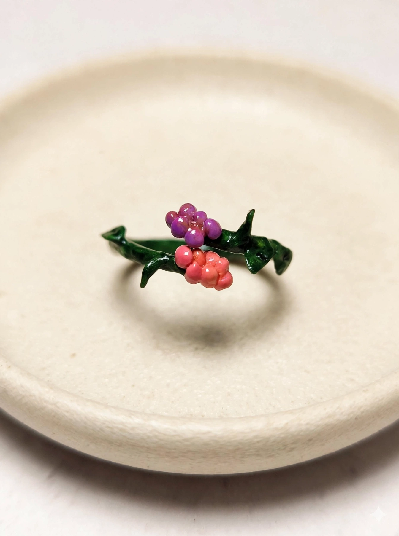 🌸 Berry Blossom Vine Ring 2
