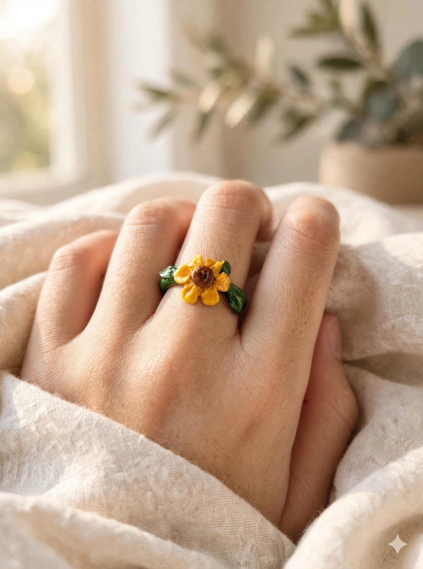 Golden Daisy Ring 1