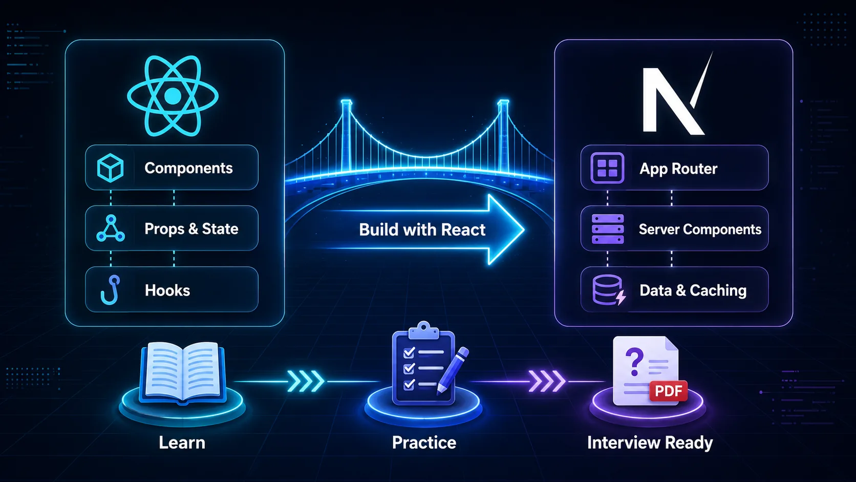 react nextjs interview preparation infographic