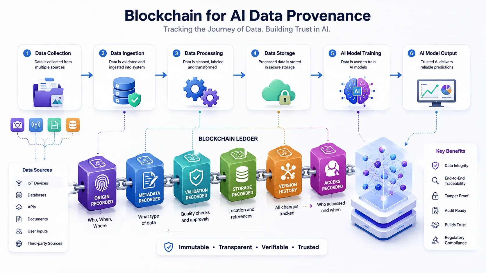 blockchain ai data provenance infographic