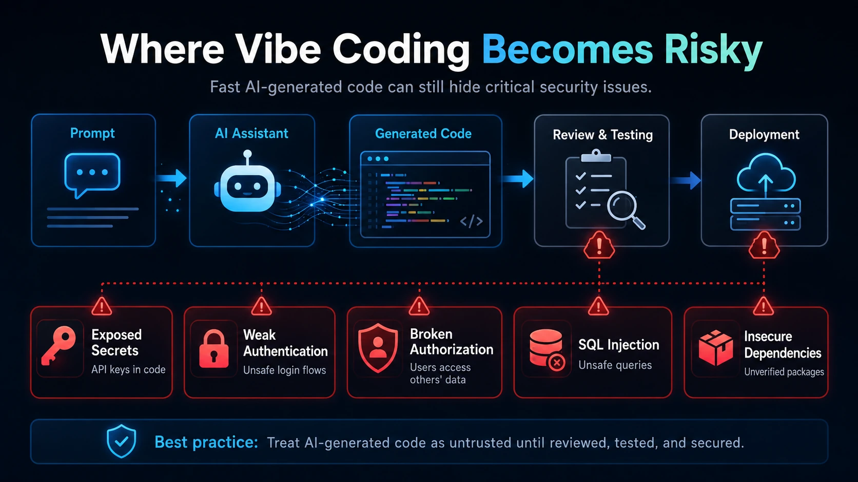 vibe coding security risks infographic
