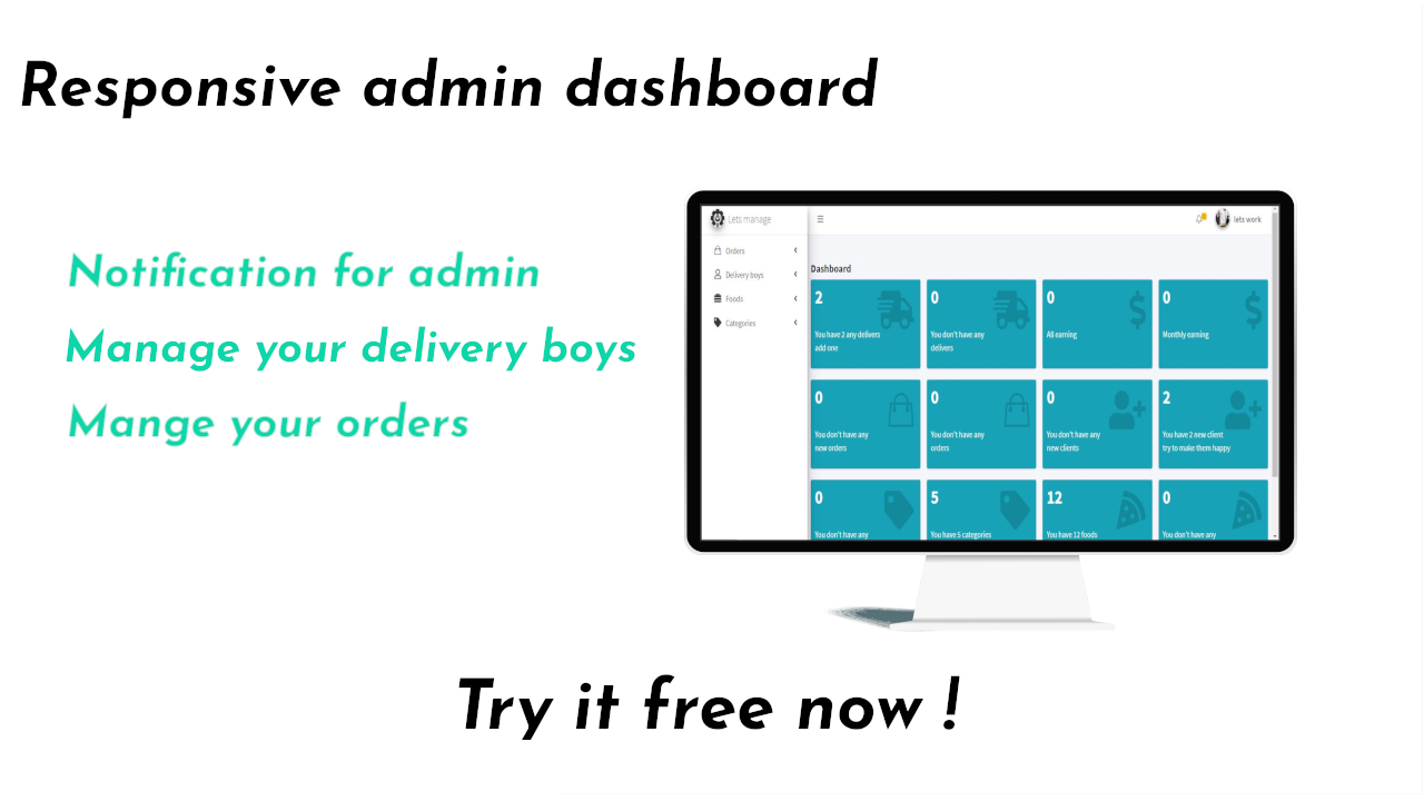 Flutter food delivery with laravel admin dashboard - 6