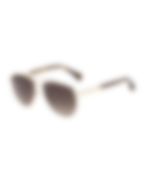 Lana Aviator Sunglasses, Gold Brown