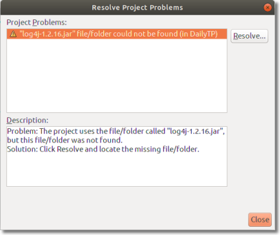 Resolve Project Problems