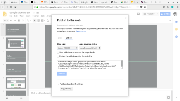 Google Slides Embed