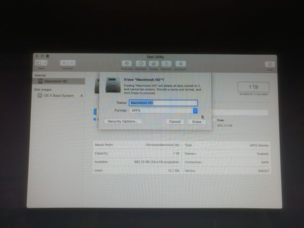 Erase Disk