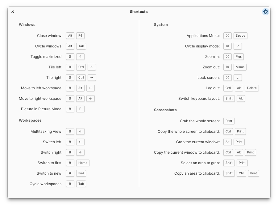 shortcut keys