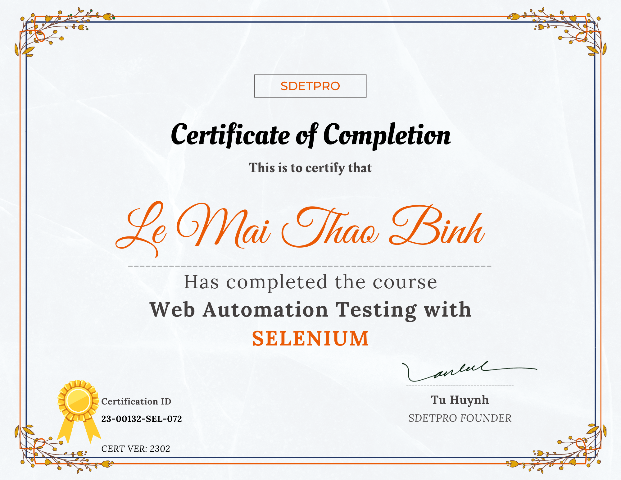 Certification Image