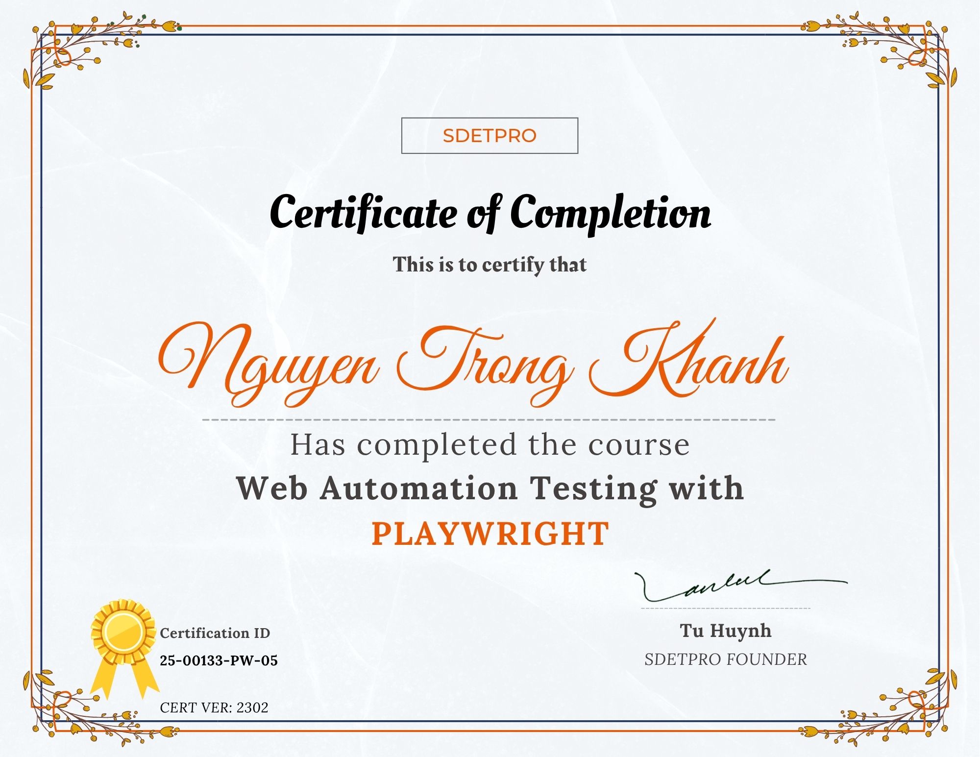 Certification Image