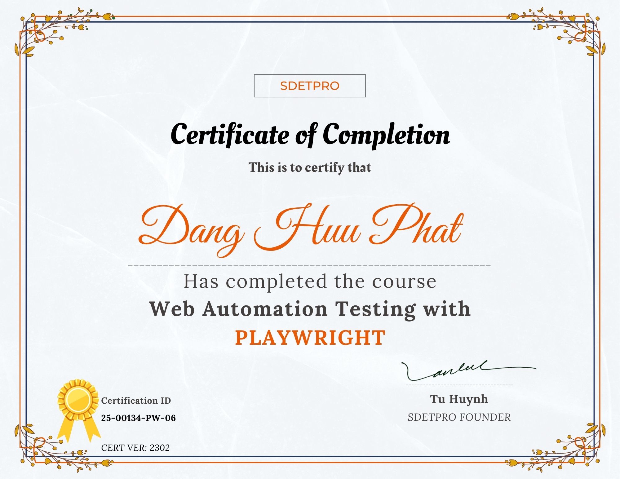 Certification Image