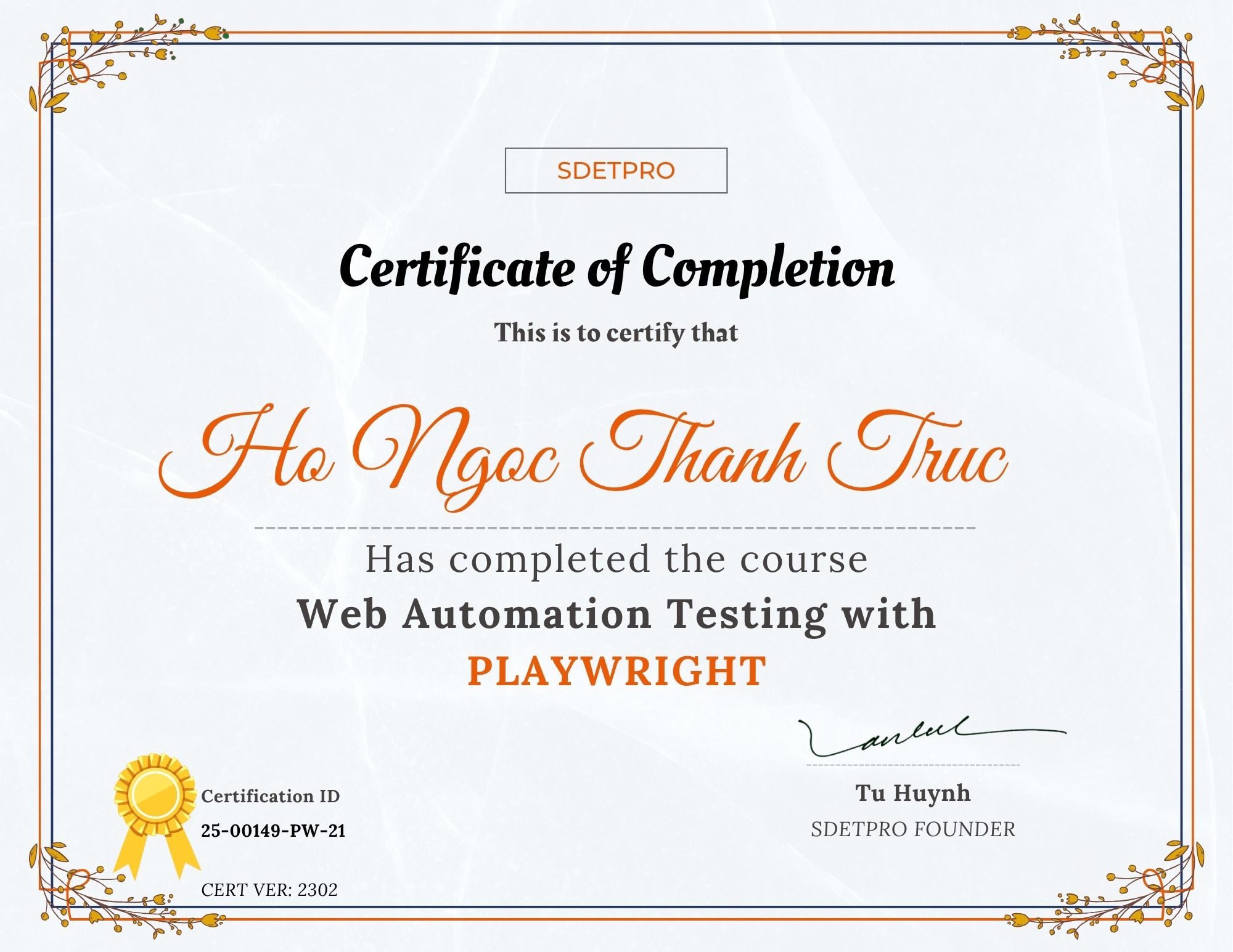 Certification Image