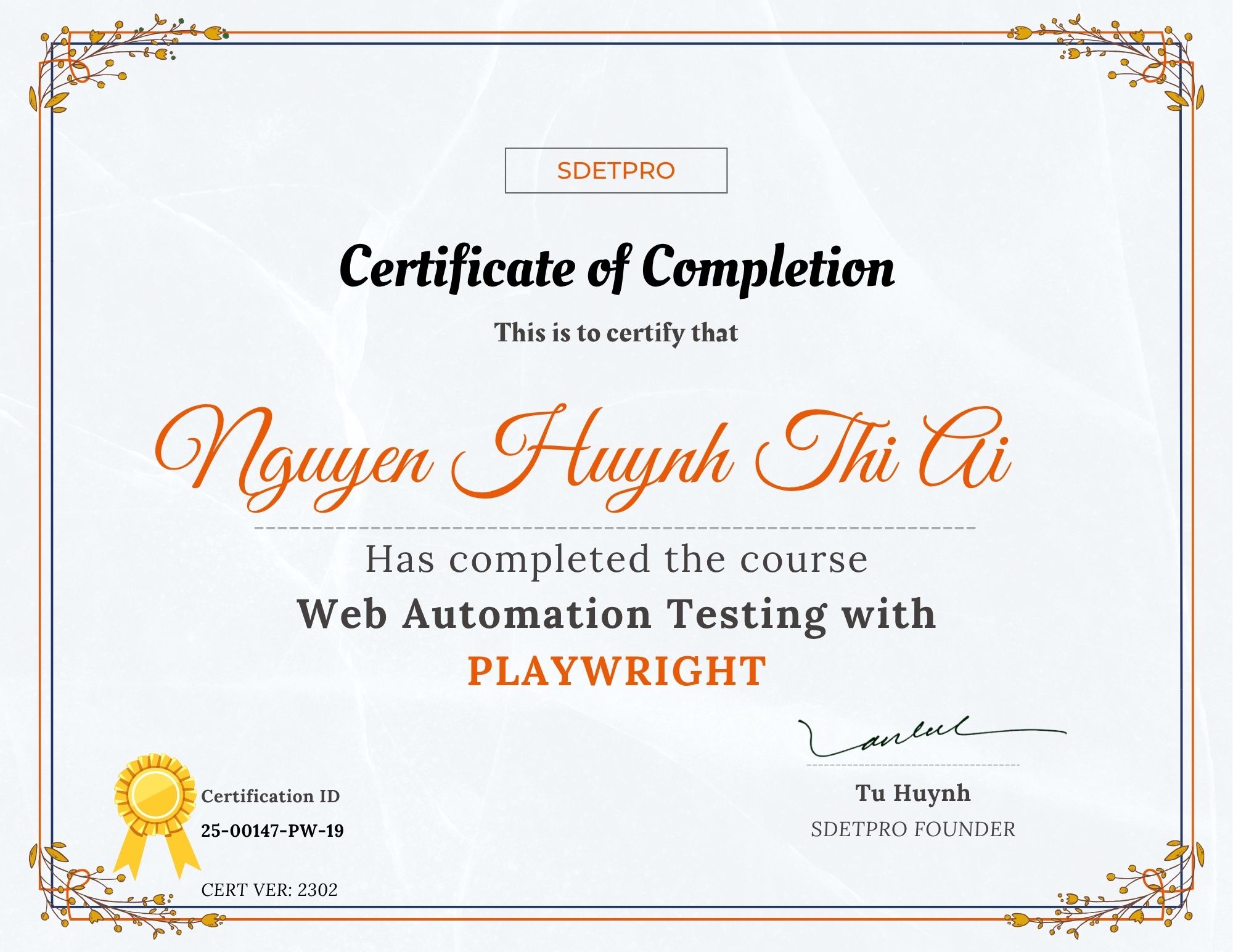 Certification Image