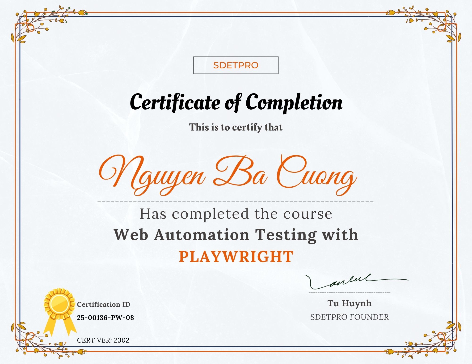 Certification Image