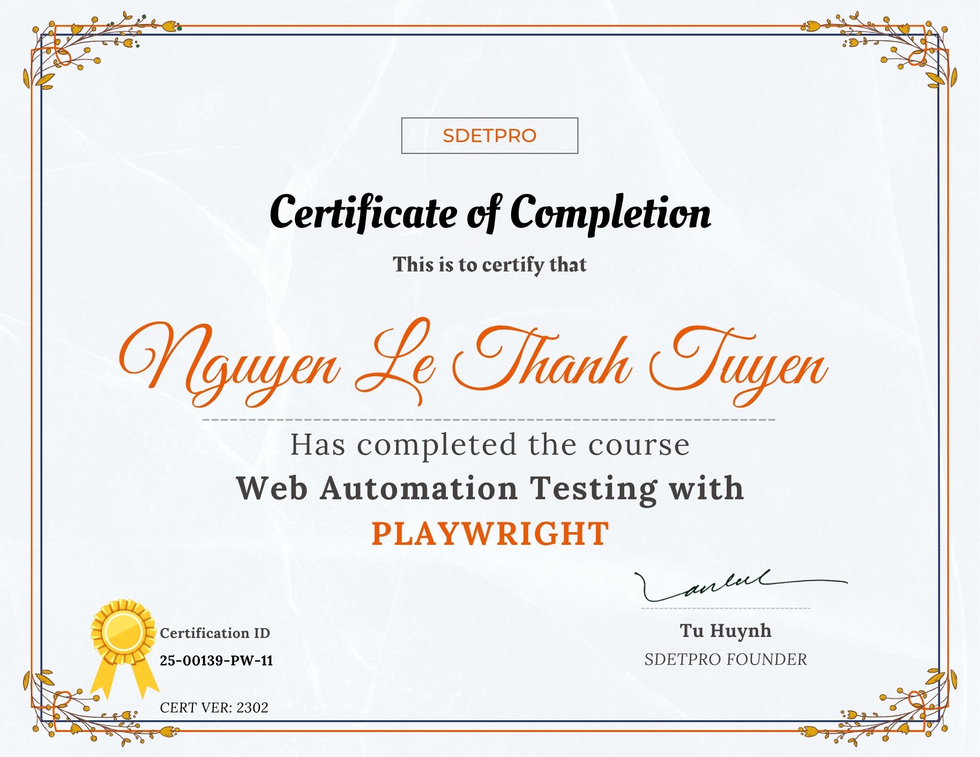 Certification Image