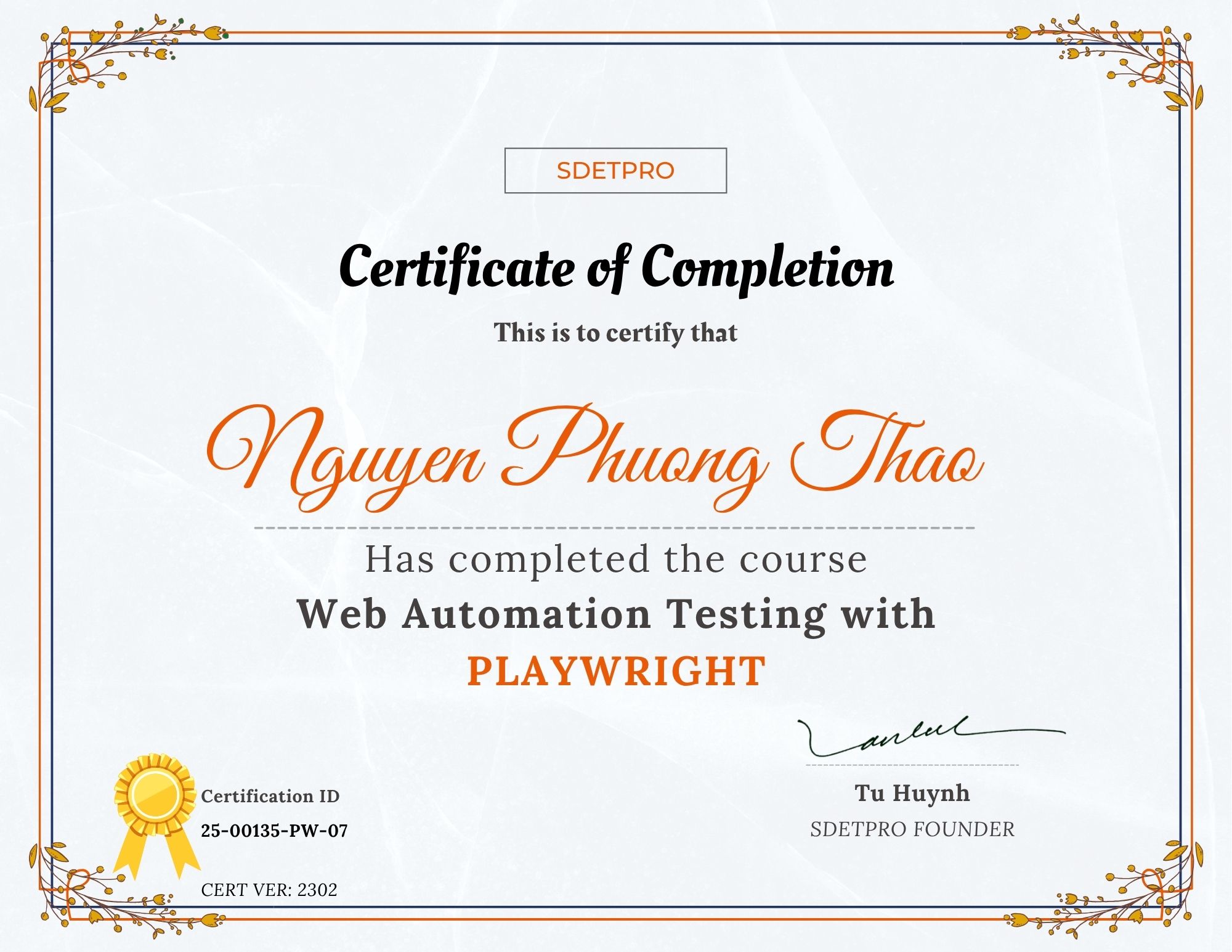 Certification Image