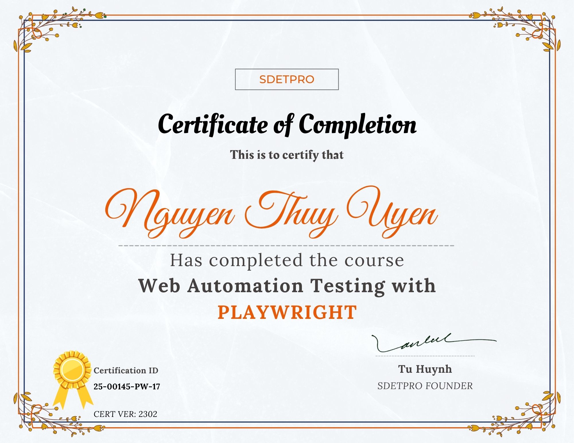 Certification Image