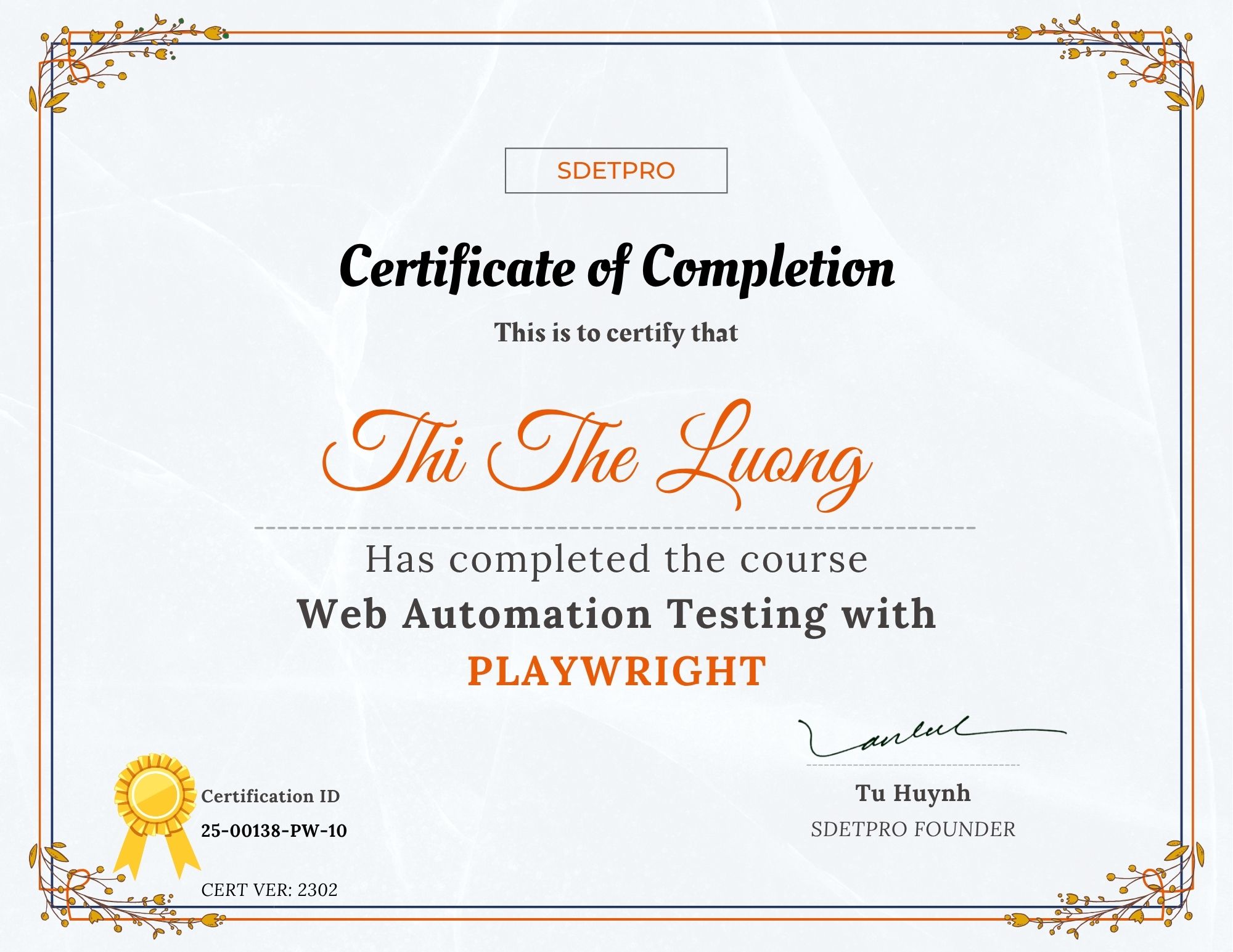 Certification Image