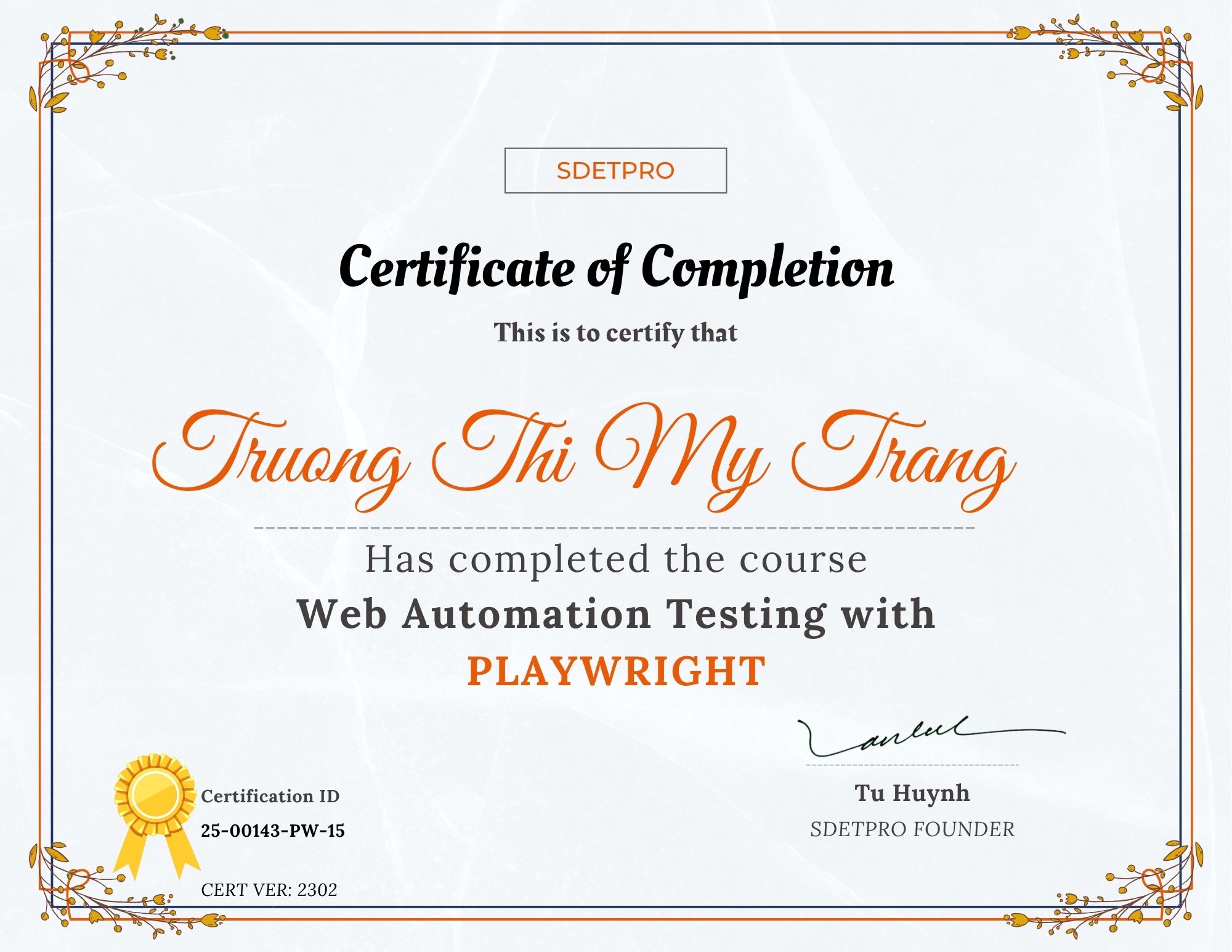 Certification Image