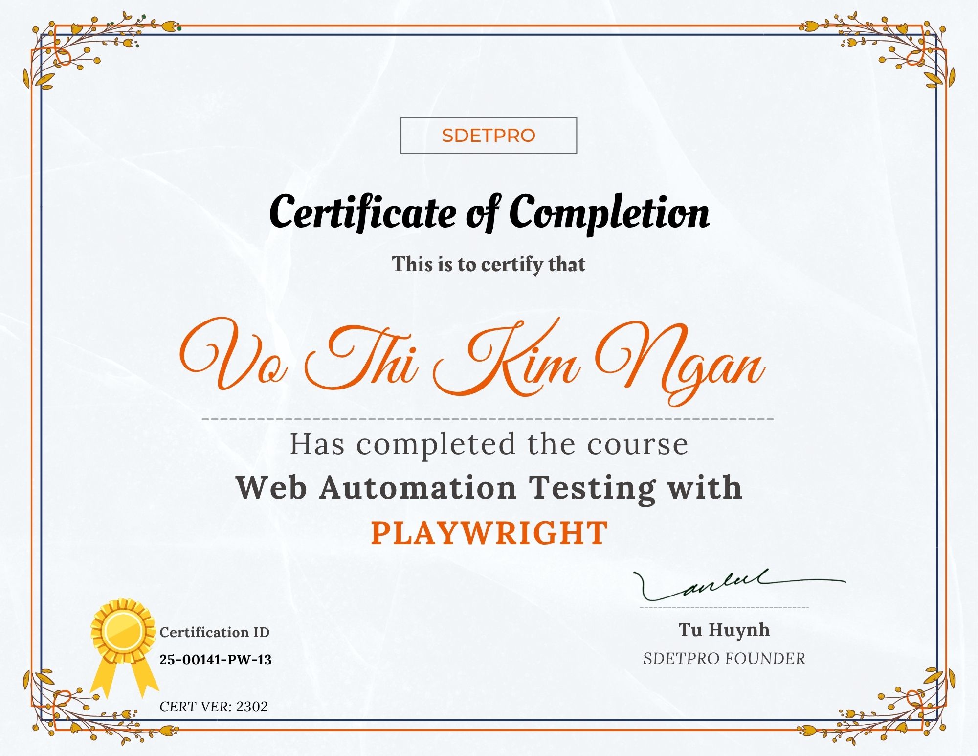 Certification Image