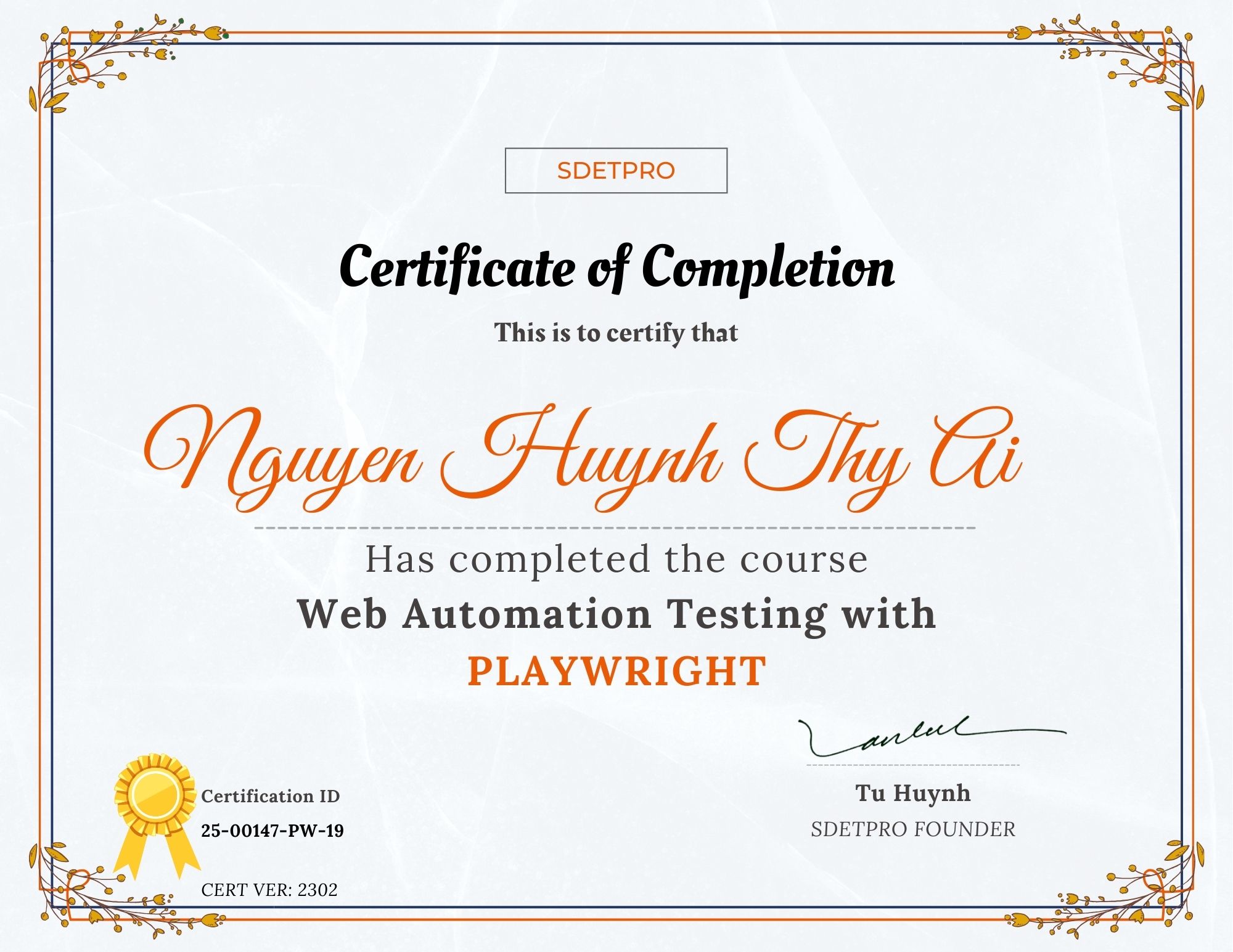 Certification Image