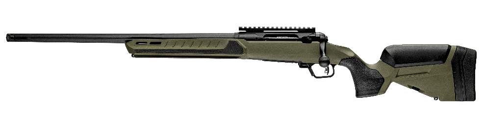 Savage Arms 32646 110 Core Predator Full Size 22-250 Rem 10+1 22" Medium Heavy Fluted Barrel, Arca Rail Forend, Hunter Green AccuStock w/AccuFit V2 Synthetic Stock, Left Hand