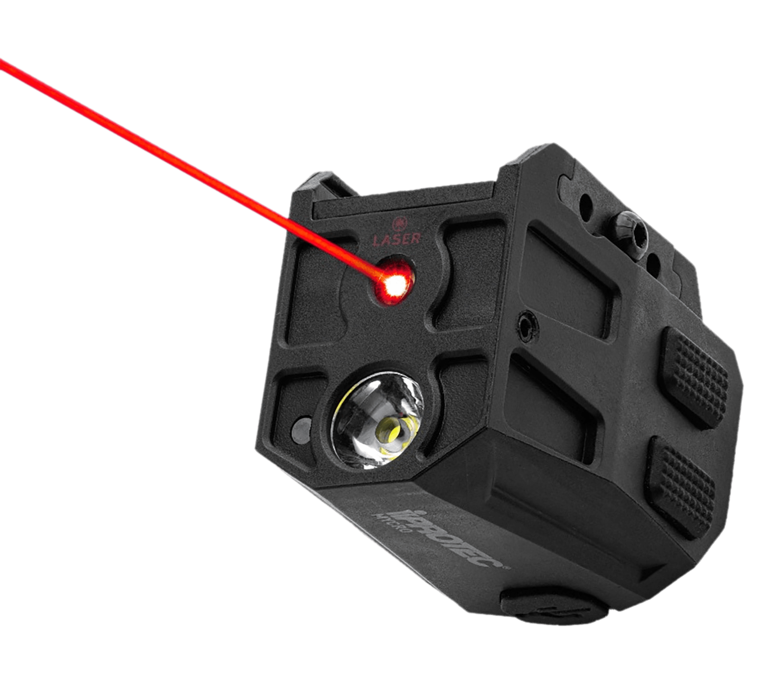Alliance Consumer Group IPRMLT0004 MYCRO Rail Mount Light Matte Black PA66 Nylon 50/150/300 Lumens Red Laser