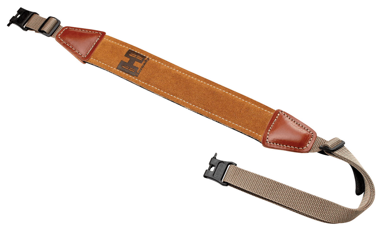 Hornady 99107 Universal Sling made of Brown Leather with Nylon Straps & Swivels for Rifles