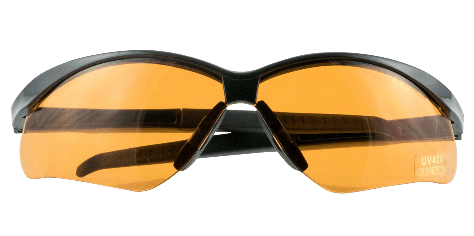 Walker's GWPSGLAMB Sport Glasses Crosshair Adult Amber Lens Polycarbonate Black Frame