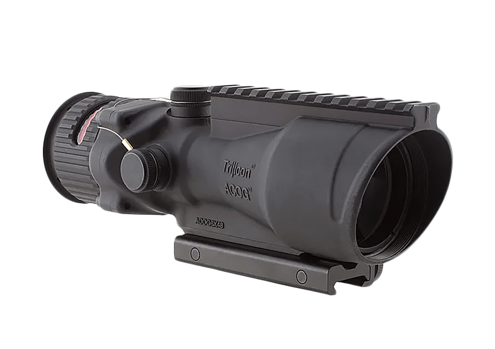 Trijicon 100005 ACOG w/TA75 Mount Matte Black 6x48mm Illuminated Red Horseshoe/Dot 308 BAC Reticle