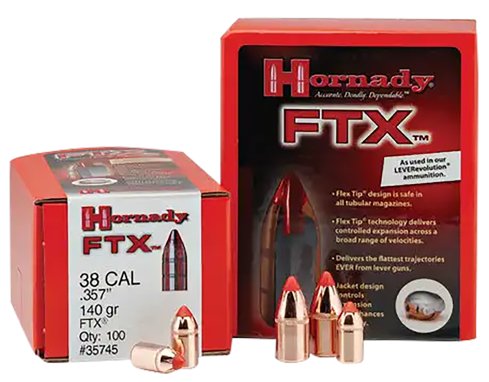 Hornady 4305 FTX  44 Cal .430 265 gr Flex Tip eXpanding 50 Per Box/ 15 Case