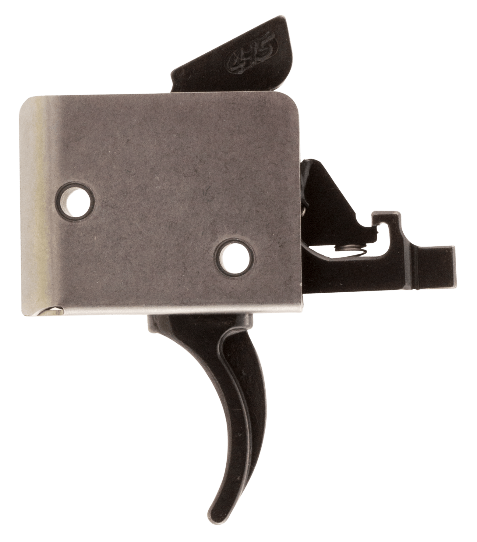 CMC Triggers 93502 Drop-In  Two-Stage Curved Trigger w/ 2-4 lbs Draw Weight & Black/Silver Finish