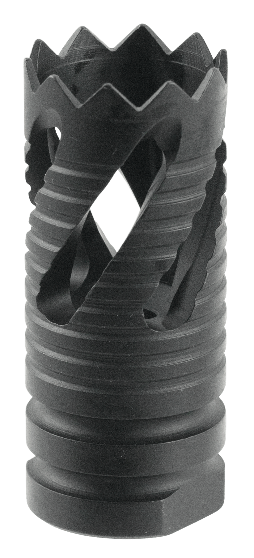 TacFire MZ1021 Thread Crown Muzzle Brake Black Oxide Steel with 1/2"-28 tpi Threads & 2.05" OAL for 5.56x45mm NATO AR-15