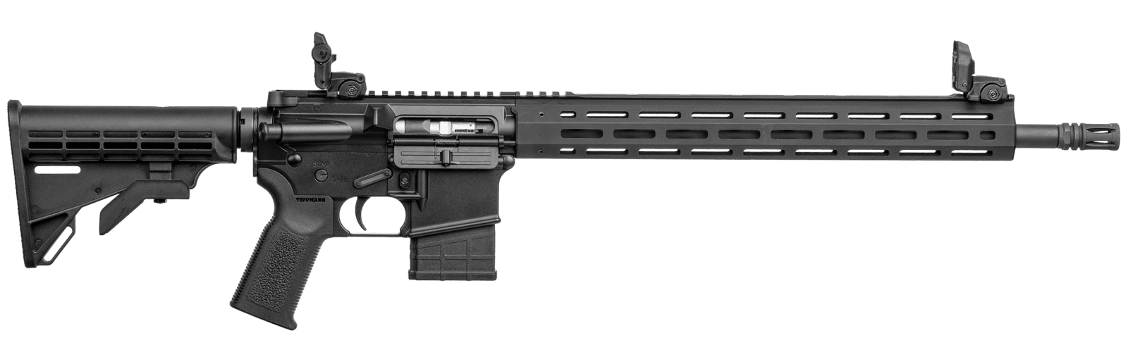 Tippmann Arms A101365 M4-22 Elite 22 WMR 10+1 18" Black Parkerized Threaded Barrel, Matte Black Aluminum Receiver w/Picatinny Rail, M-LOK Handguard, Black Adj CAR15 Polymer Stock, Black Gen2 Grip, Rig