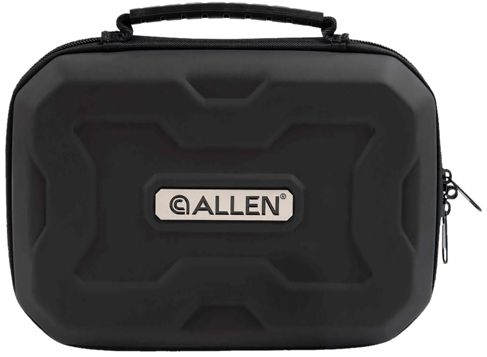Allen 829 EXO  Handgun Case Black Polymer, Molded Carry Handle, Egg Crate Foam & Lockable Zippers 9" x 6.25" Interior Dimensions