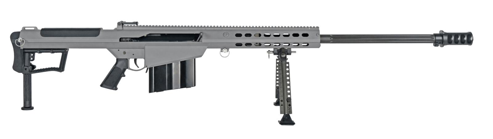 Barrett 18067 M107A1  50 BMG 29" 10+1 Tungsten Gray Cerakote Tungsten Gray Fixed with Sorbothane Recoil Pad Stock Black Polymer Grip