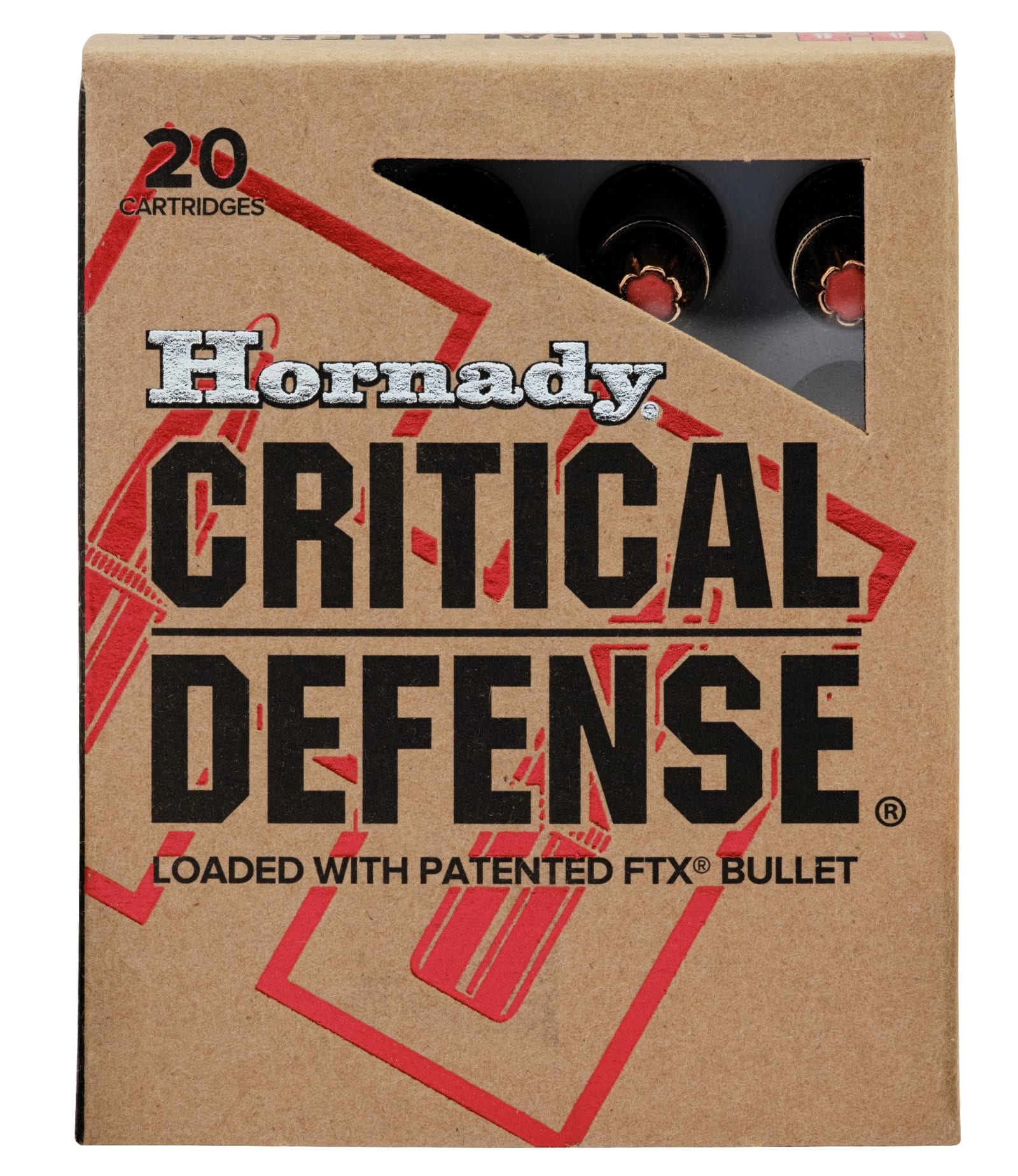 Hornady 80270 Critical Defense 223Rem 55gr Flex Tip eXpanding 20 Per Box/10 Case
