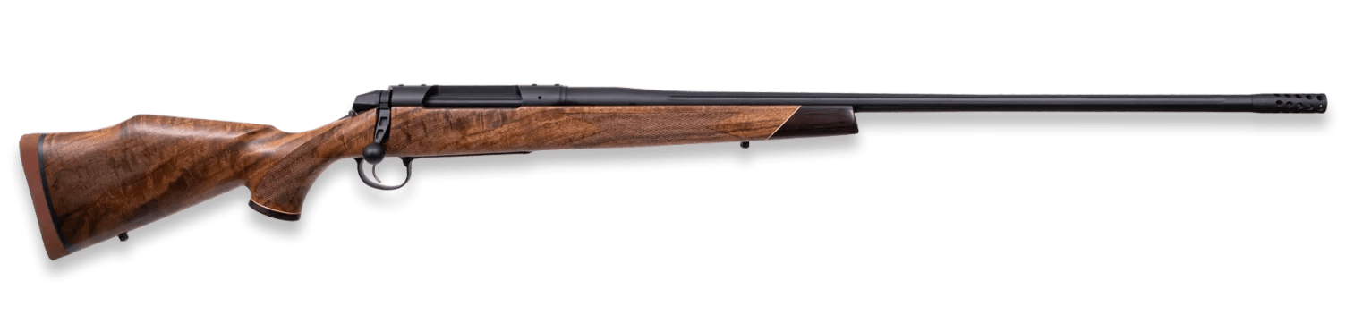 Weatherby 3WASD65PPR4B 307 Adventure SD Full Size 6.5 PRC 3+1 22" + 2" Graphite Black Cerakote Fluted Threaded Barrel, Graphite Black Cerakote Stainless Steel Drilled & Tapped Receiver, Walnut Fixed S