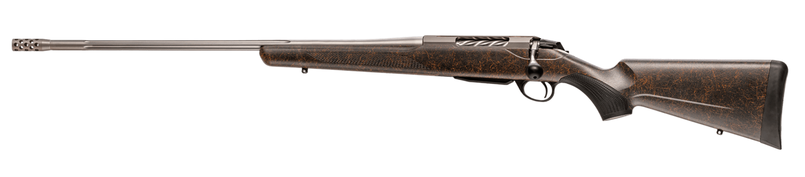 Tikka JRTXRBS416 T3x Roughtech 308 Win 3+1 24.30" Stainless Fluted Threaded Barrel, Stainless Steel Drilled & Tapped Receiver, Ember Roughtech Synthetic Stock, Left Hand