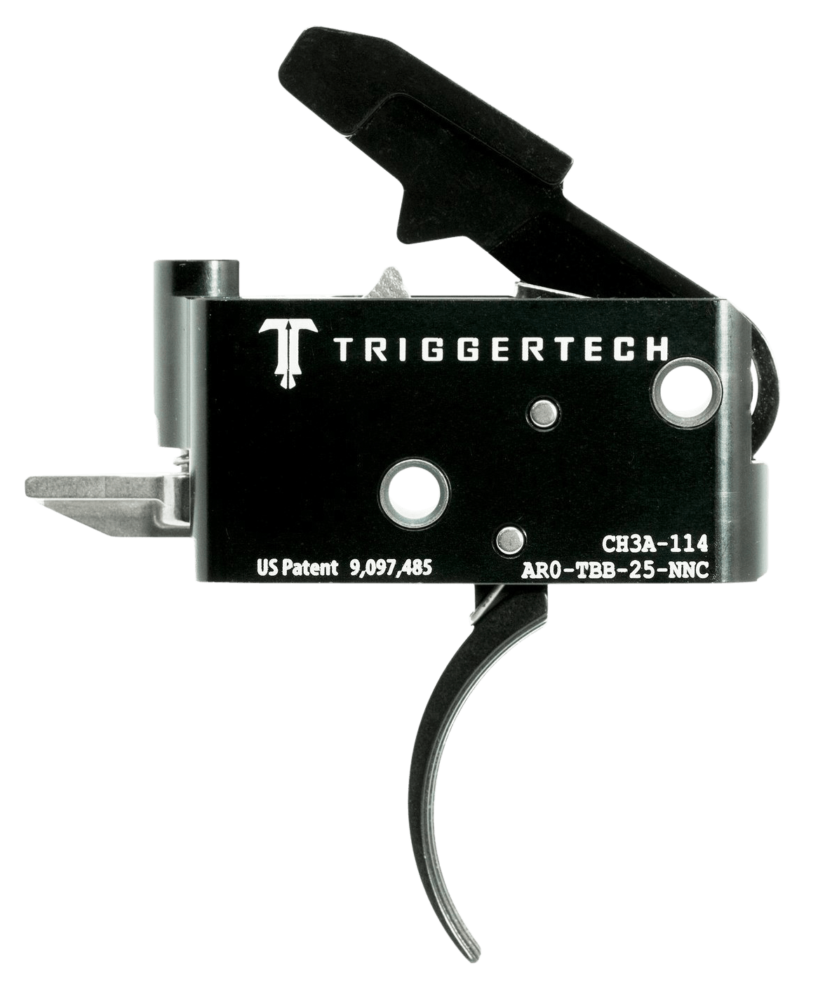 TriggerTech AROTBB25NNC Adaptable Primary Two-Stage Traditional Curved Trigger with 2.50-5 lbs Draw Weight for AR-15 Right